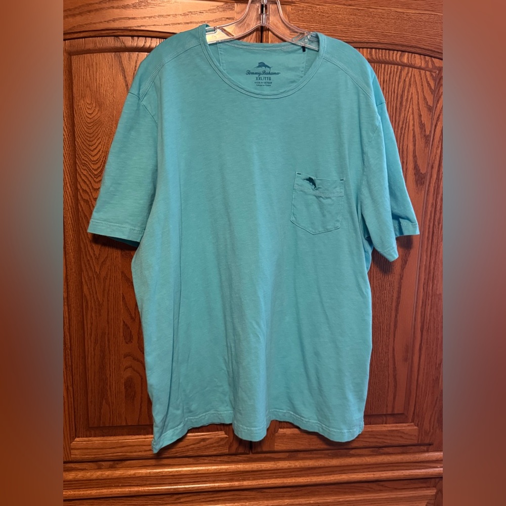 Tommy Bahama Men's Teal Short Sleeve Tee XXL